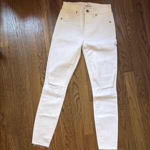 Pistola White Jeans with Distressed Detailing